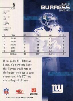 2007 Leaf Rookies & Stars Longevity #5 Plaxico Burress Back