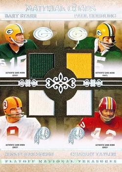 2007 Playoff National Treasures - Material Quads #MQ-BSPHSJCT Bart Starr / Paul Hornung / Sonny Jurgensen / Charley Taylor Front