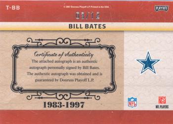 2007 Playoff National Treasures - Timeline Signature #T-BB Bill Bates Back