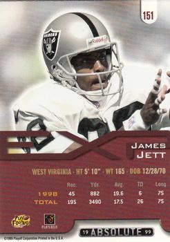 1999 Playoff Absolute EXP #151 James Jett Back