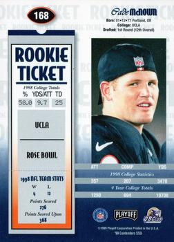1999 Playoff Contenders SSD #168 Cade McNown Back