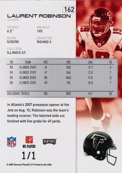 2007 Playoff NFL Playoffs - Platinum #162 Laurent Robinson Back