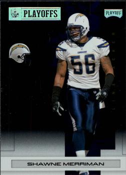 2007 Playoff NFL Playoffs - Silver Metalized #83 Shawne Merriman Front