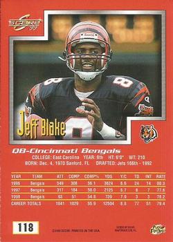1999 Score #118 Jeff Blake Back