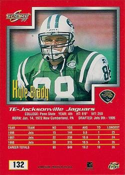 1999 Score #132 Kyle Brady Back