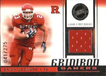 2007 Press Pass - Gridiron Gamers Jerseys Silver #GG-BL Brian Leonard Front