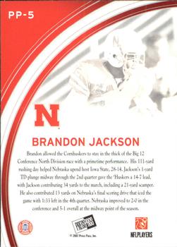 2007 Press Pass - Primetime Players #PP-5 Brandon Jackson Back