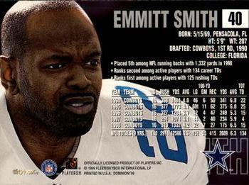 1999 SkyBox Dominion #40 Emmitt Smith Back