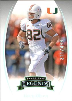 2007 Press Pass Legends - Silver #S-34 Greg Olsen Front