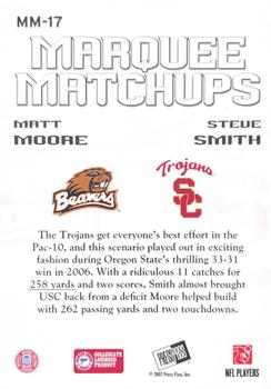 2007 Press Pass SE - Marquee Matchups #MM-17 Matt Moore / Steve Smith Back