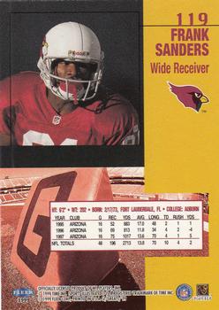1999 Sports Illustrated #119 Frank Sanders Back