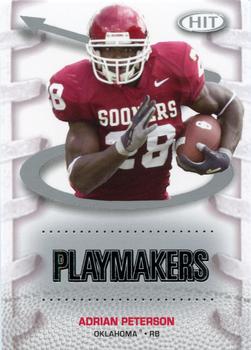 2007 SAGE HIT - Playmakers Silver #P28 Adrian Peterson Front