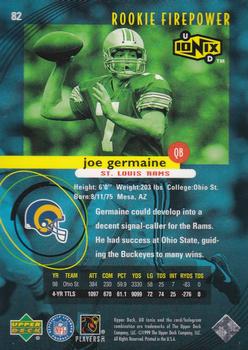 1999 UD Ionix #82 Joe Germaine Back