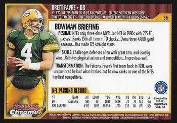 2000 Bowman Chrome #86 Brett Favre Back