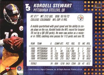 2000 Collector's Edge T3 #108 Kordell Stewart Back
