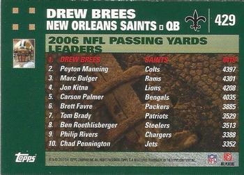 2007 Topps - First Edition #429 Drew Brees Back