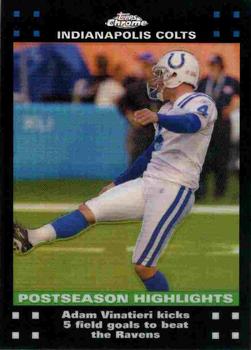 2007 Topps Chrome - Refractors #TC165 Adam Vinatieri Front