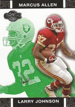 2007 Topps Co-Signers - Changing Faces Gold Green #13 Larry Johnson / Marcus Allen Front