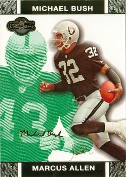 2007 Topps Co-Signers - Changing Faces Gold Green #47 Marcus Allen / Michael Bush Front