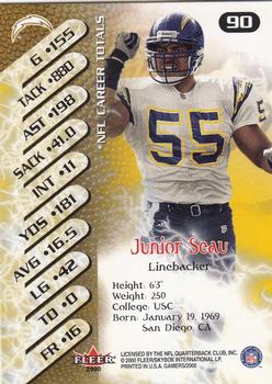 2000 Fleer Gamers #90 Junior Seau Back