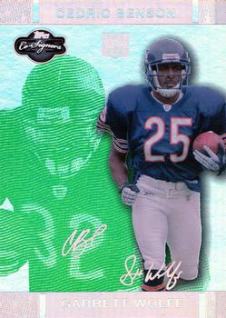 2007 Topps Co-Signers - Changing Faces Holosilver Green #71 Garrett Wolfe / Cedric Benson Front