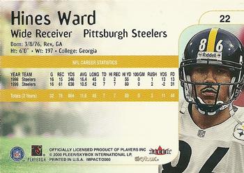 2000 Impact #22 Hines Ward Back