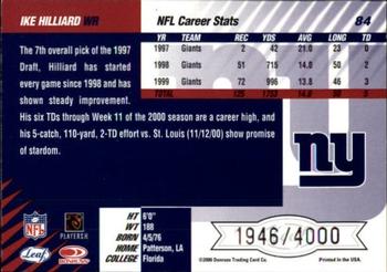 2000 Leaf Limited #84 Ike Hilliard Back