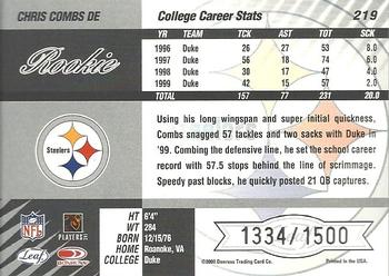 2000 Leaf Limited #219 Chris Combs Back