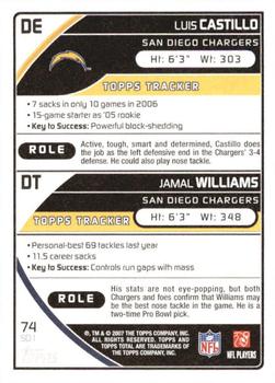 2007 Topps Total - 1st Edition Copper #74 Luis Castillo / Jamal Williams Back