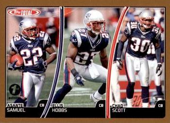 2007 Topps Total - 1st Edition Copper #145 Ellis Hobbs / Asante Samuel / Chad Scott Front