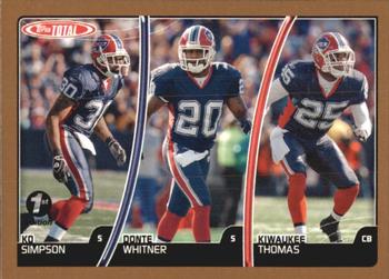 2007 Topps Total - 1st Edition Copper #191 Kiwaukee Thomas / Ko Simpson / Donte Whitner Front