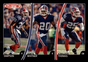 2007 Topps Total - Black #191 Kiwaukee Thomas / Ko Simpson / Donte Whitner Front