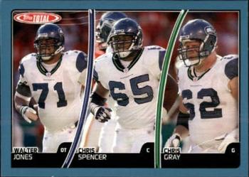 2007 Topps Total - Blue #78 Chris Gray / Chris Spencer / Walter Jones Front