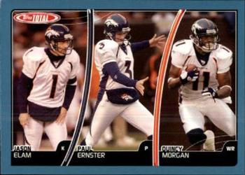 2007 Topps Total - Blue #116 Quincy Morgan / Jason Elam / Paul Ernster Front