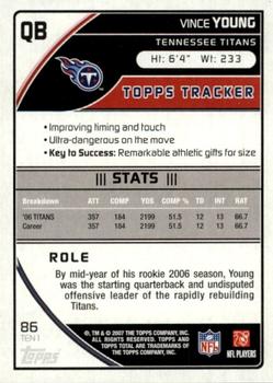 2007 Topps Total - Red #86 Vince Young Back