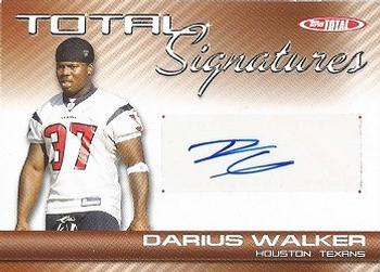 2007 Topps Total - Signatures #TS-DW Darius Walker Front