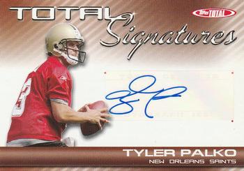 2007 Topps Total - Signatures #TS-TP Tyler Palko Front