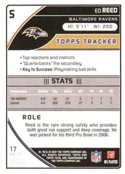 2007 Topps Total - Silver #17 Ed Reed Back