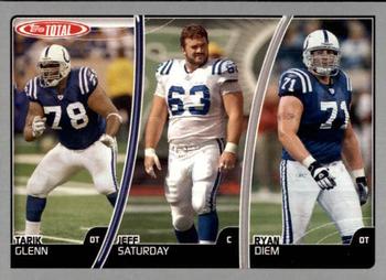 2007 Topps Total - Silver #47 Jeff Saturday / Tarik Glenn / Ryan Diem Front