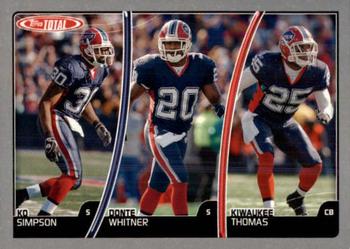 2007 Topps Total - Silver #191 Kiwaukee Thomas / Ko Simpson / Donte Whitner Front