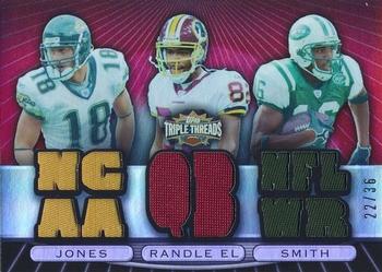 2007 Topps Triple Threads - Relic Combos Red #TTRC-55 Matt Jones / Antwaan Randle El / Brad Smith Front