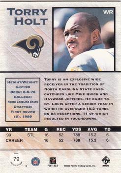 2000 Pacific Private Stock #79 Torry Holt Back