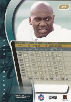 2000 Playoff Absolute #84 Thurman Thomas Back