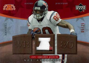 2007 Upper Deck Artifacts - AFC/NFC Apparel Patch Red #AFC-AJ Andre Johnson Front