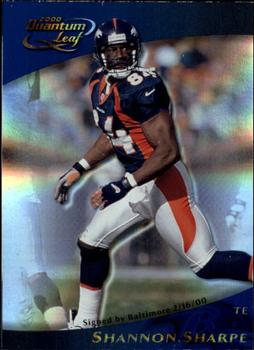 2000 Quantum Leaf #87 Shannon Sharpe Front