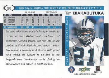 2000 Score #28 Tim Biakabutuka Back