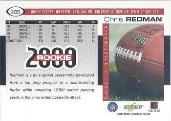 2000 Score #285 Chris Redman Back