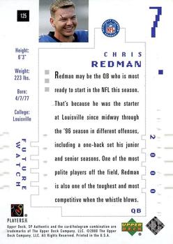 2000 SP Authentic #125 Chris Redman Back