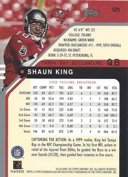 2000 Stadium Club #121 Shaun King Back