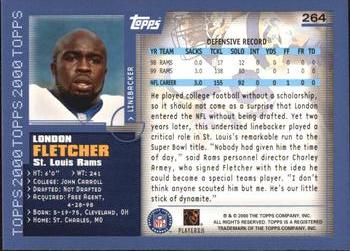 2000 Topps #264 London Fletcher Back